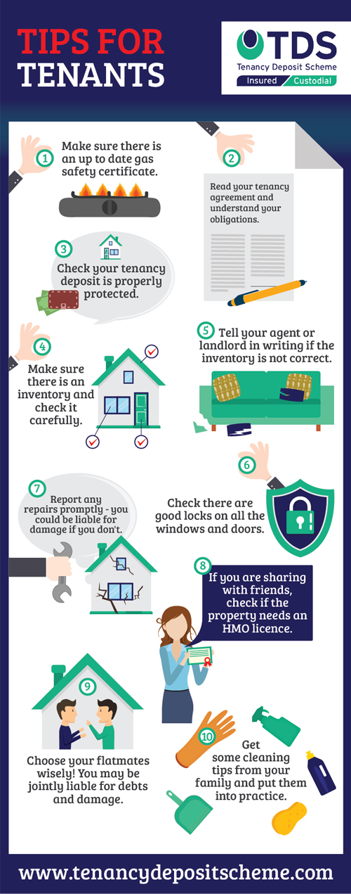 Top tips for tenants infographic