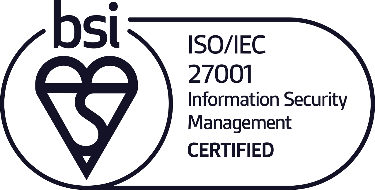BSI ISO/IEC 27001 Information Security Management Certified